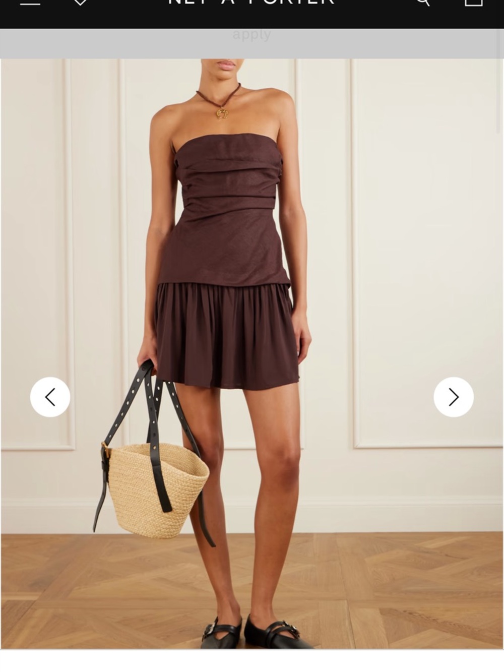 Strapless Brown Hedy Mini Dress